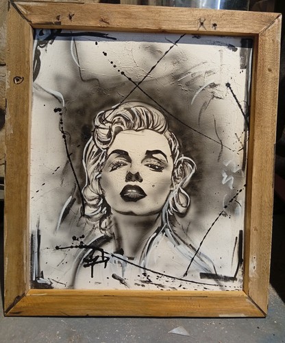 Peinture sur bois marylin - sur,