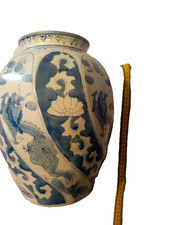 Vase décoratif bleu et blanc