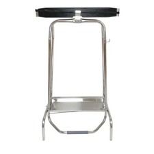 Poubelle pince-sacs en inox à