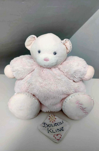 Peluche doudou ours boule - boule, rose