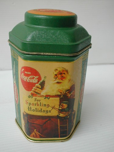 Coca cola boîte hexago metal - coca-cola,