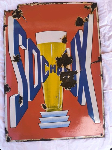 Plaque émaillée bière - bière, de