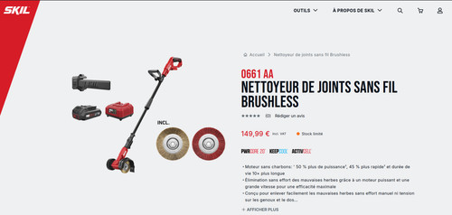 Nettoyeur joints sans - nettoyeur,