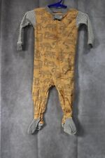 Burt's Bees Baby Boy's Orange Long Sleeve Full Body Footed Sleeper 3-6 Months