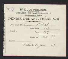 PRISCHES (59) BASCULE PUBLIQUE