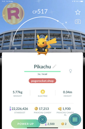 Shiny pikachu baseball - shiny,
