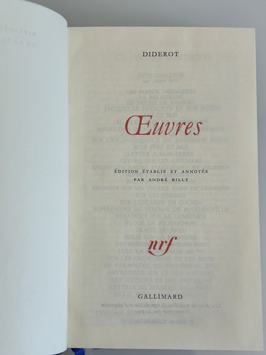 Pléiade diderot œuvres 1989 - pléiade,