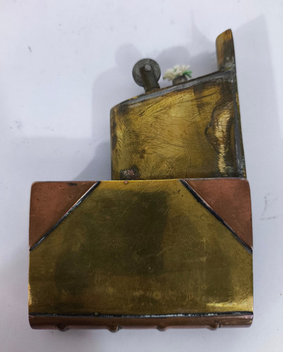 Ancien briquet poilu cuivre - ancien,