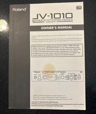 Original Vintage Roland JV-1010 Owners Manual User Guide Instructions, 94 Pages