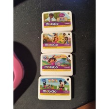 Mobigo 2 Electronic Handheld Game System Pink Rare & 4 Games NO Stylus tested