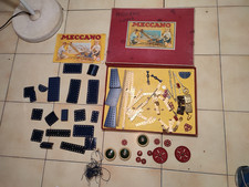 MECCANO BOX N°4 PERIOD BLUE QUADRILLE WITH MANUAL N°4 A 1950