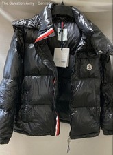 Moncler Mens Black Long Sleeve Pockets Hooded Full-Zip Puffer Jacket Size 3