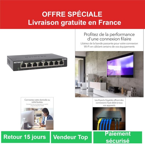Netgear gs308 commutateur - netgear,