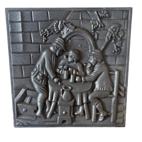 Plaque cheminée fonte - plaque,