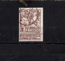 BELGIQUE 1910 Expo d'art belge 2c. Lilas - Brun Oblitéré