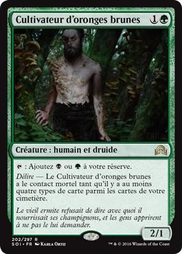 Cultivateur oronges brunes - d'oronges,