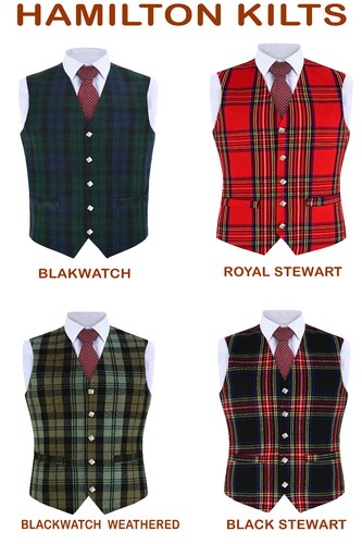 Gilet écossais tartan - Écossais, avec