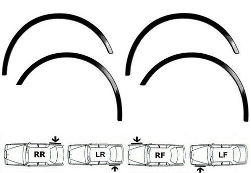 Noir mat extensions aile set - extensions,