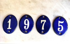 4 PLAQUES ÉMAILLÉES 