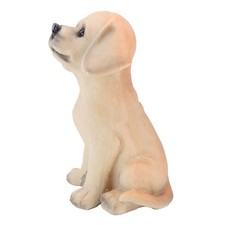 Statue Chiot Labrador Jaune En