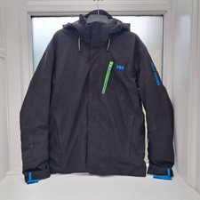 Men’s XL Helly Hansen HELLY TECH PERFORMANCE, Black Ski Jacket, Full-Zip Recco.