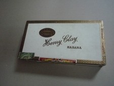 BOÎTE en bois Cigares vide HENRY CLAY HABANA CUBA. Avec les 25 tubes en verre