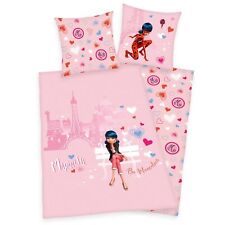 Housse De Couette En Flanelle Miraculous Ladybug Love Paris Rose