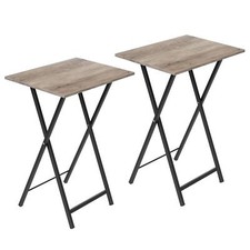 Folding Side Table Tables-Tables Set of 2 Sofa End Che...