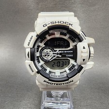 Casio G-Shock GA-400 Watch Men 51mm Analog Digital White Black New Battery