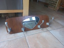 ancien porte manteau vestiaire design vintage patère Art Déco Miroir Asymétrique