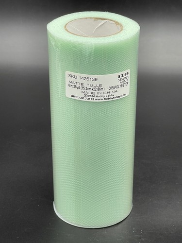 25yd mint matte tulle - in,
