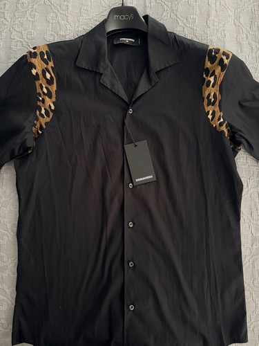 Dsquared2 black leopard panel - dsquared2,