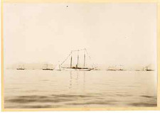 France, boats sailboats vintage albumen print albumen print 15x22 C