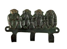 4 singes de la sagesse   Porte serviettes  Patère Accroche serviette   #7668