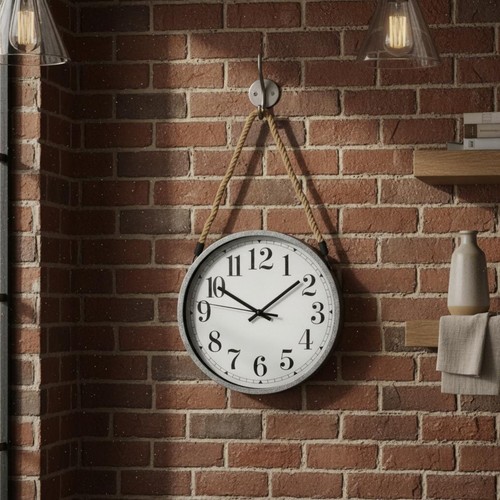 Horloge murale industrielle - horloge,