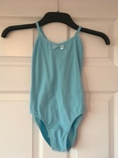 Neuf - Vêtements de danse ballet fille sangle bleue justaucorps dos croisé enfants costumes de danse