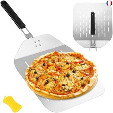 Pelle a Pizza perforée inox, Professionnelle Pelle a Pizza Perforée 30 x 35 cm, 