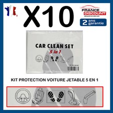 Kit de protection voiture intérieur 5en1 Volant Siege Tapis Pommeau Frein a Main