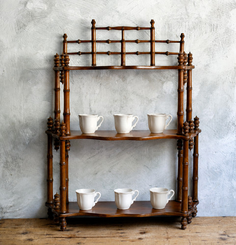 Antique faux bamboo whatnot - antique,