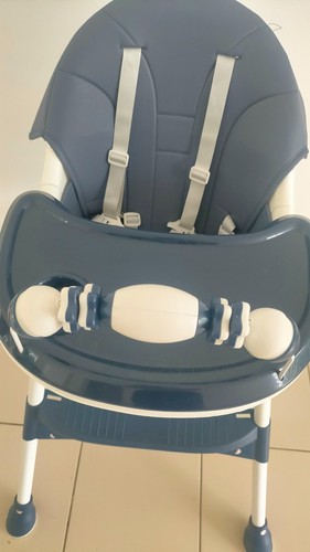 Chaise haute bébé bleu - chaise,