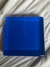 EXCELLENT CONDITION Blenko Blue Dalle de Verre Tile - 6.5” x 6.5” x 1.125”