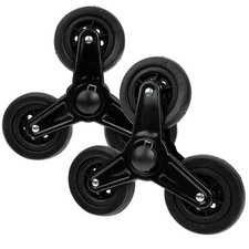 Roues De Rechange Pour Chariot De Courses, 2 Pièces, Noires, Pour Monter Les