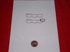2009 Fiat 500 + 500 C Brochure Brochure Depliant Folleto