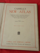 Cassell's New Atlas -Third & revised edition 1926 Hardback  25.5cm x 35cm x 2.5