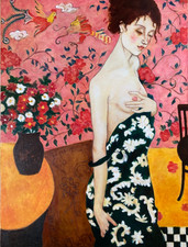 Contemporary Art, Symbolism, Nude after Gustav Klimt