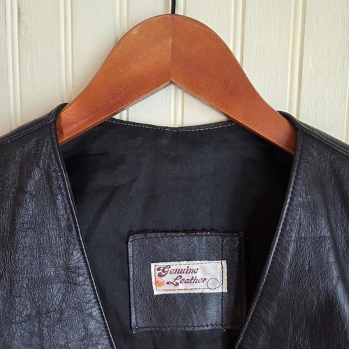 Genuine leather vest mens - vest,