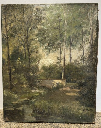 Sous bois rivière huile - sous-bois,