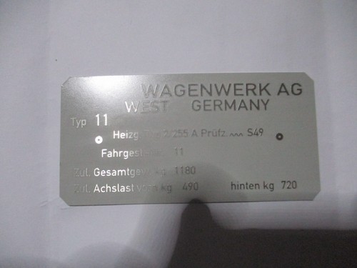 Plaque bouclier pour type - pour, vw
