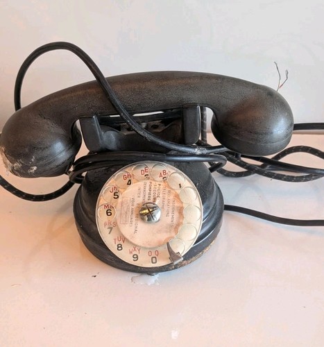 Téléphone fixe vintage noir