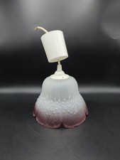 Tulip Shade, Lighting, Hanging, Chandelier, Glass, Pink, Vintage